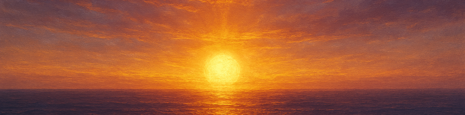 Image of setting sun
