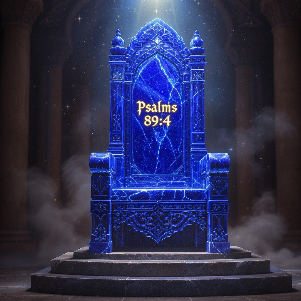 Image of the everlasting throne of king David from psalms 89