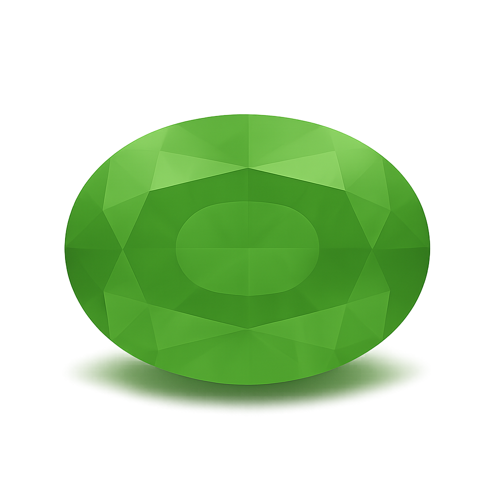 image of a gem cut chrysoprasus