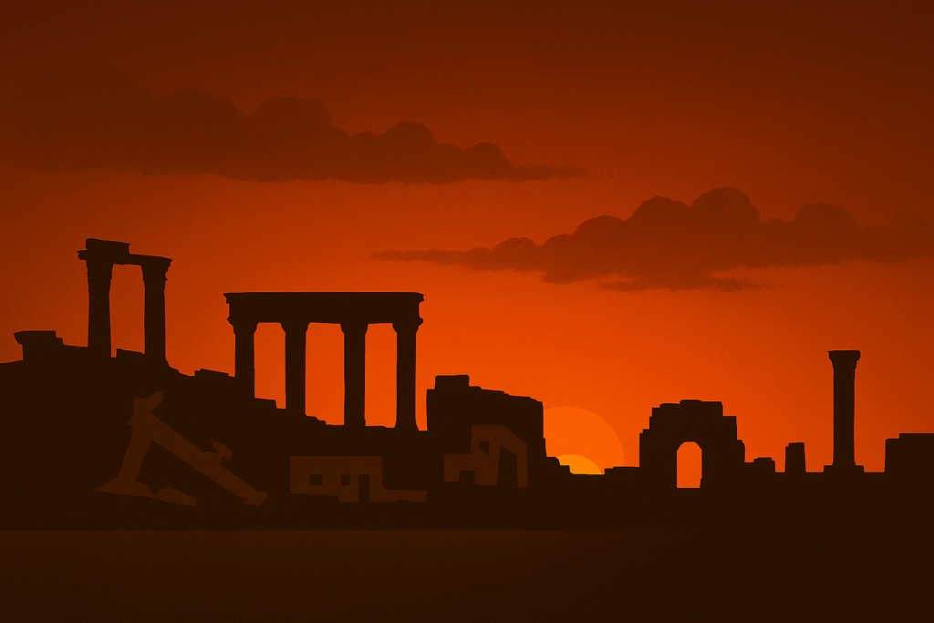 image of a silhouette of sardis in asia minor