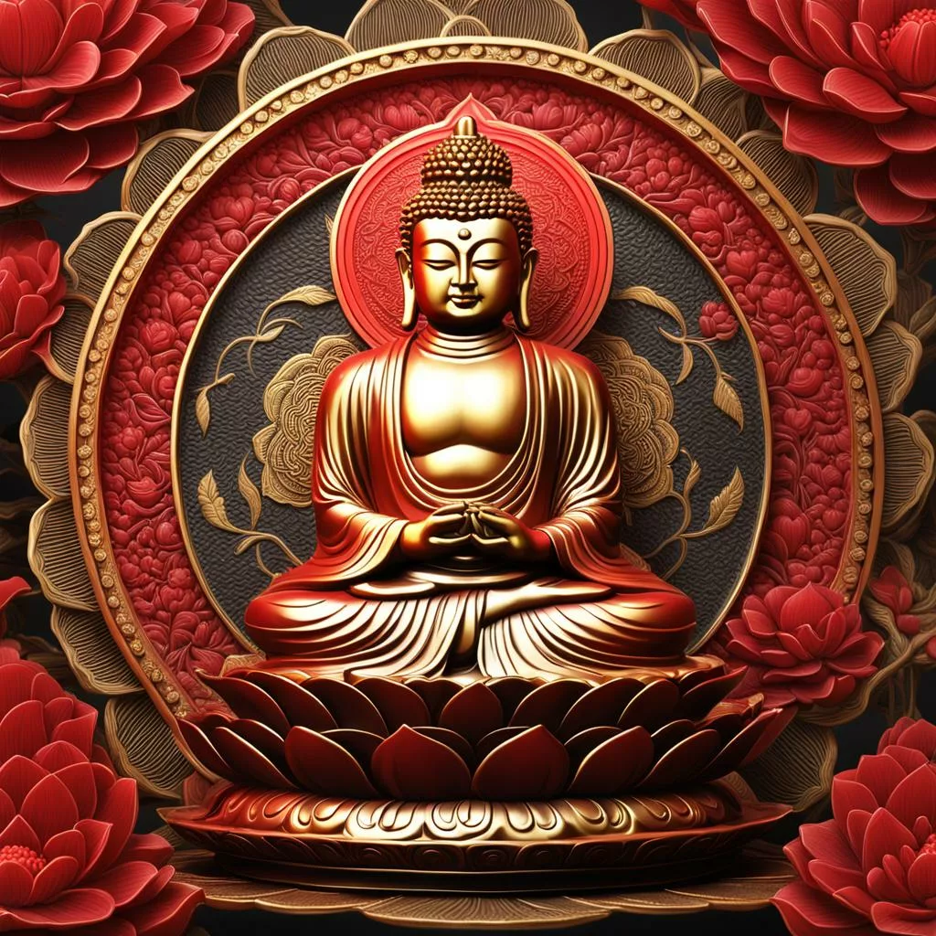 image of the prophesied fifth buddha, amit abha, who is baha'u'llah